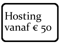 U kan al een website hosten vanaf € 50 per jaar.